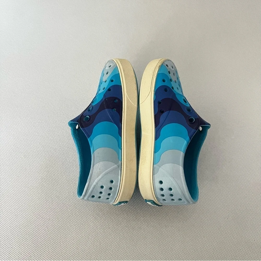 Native Toddler Kids Miller Shoes C6 Blue Tie Dye Boy Lightweight